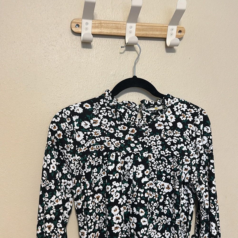 Boden Easy Yoke Mini‎ Jersey Dress in Black, Petal Blossom Size 4 - Picture 7 of 12